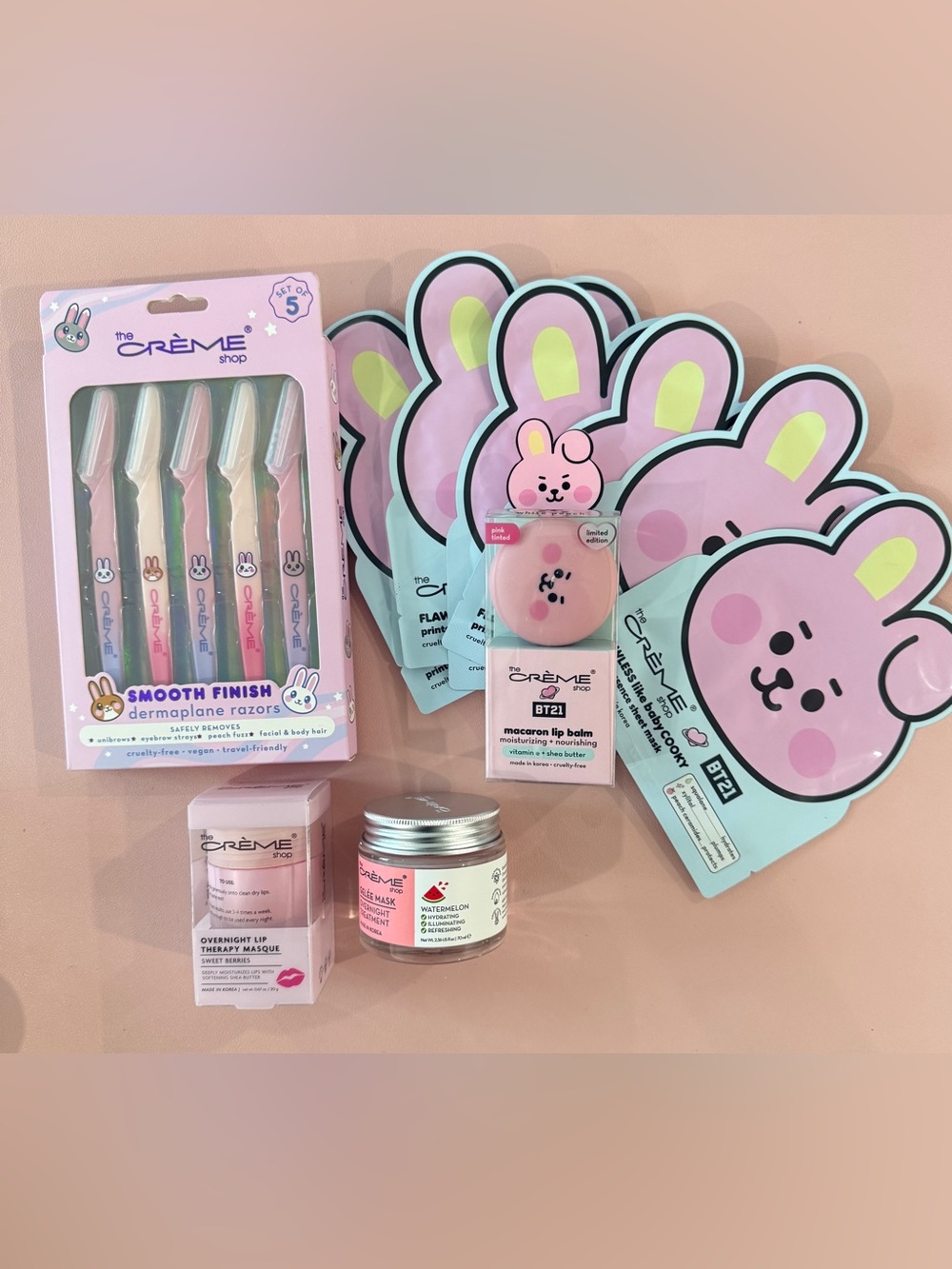 ✨ NWT The Crème Shop x BT21 Cooky Beauty & Skincare Bundle (5- Products) creme